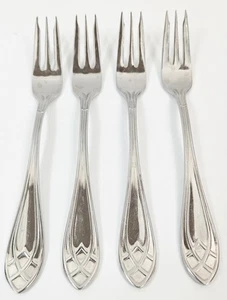 4 Cocktail Forks Retroneu NOBLIS Glossy 18/8 Stainless Korea 5-7/8" - Picture 1 of 8