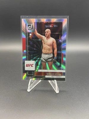 2023 Donruss UFC Holo Silver Laser #89 Serghei Spivac /99 (print Line At Top) - Image 1 of 3