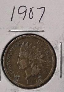 1907 Indian Head Cent - Scarce   Better Date  No Reserve   - Picture 1 of 2