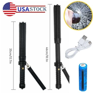 Baseball LED Flashlight Rechargeable Police Security Torch Baton Lamp Zoomable - Picture 1 of 24