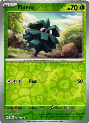 Pineco Reverse Holo 002/162 SV05: Temporal Forces NM - Image 1 of 2