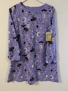 Thereabouts Purple Halloween Witchy Long Sleeve T-Shirt Dress Girls Sz XL/16 NWT - Picture 1 of 4