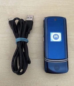 Motorola KRZR K1 Blau Geprüft, Händler, Volle Funktion, Sehr Selten Komplett TOP - Bild 1 von 3
