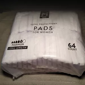 Member's Mark Total Protection Maximum Long Pads, 5 Drop Absorption (64 ct.) - Picture 1 of 2