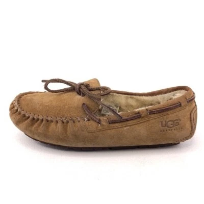 Zapatillas mocasín UGG Dakota para mujer talla 5 EUR 36 cuero marrón interior exterior  Foto 1 de 4