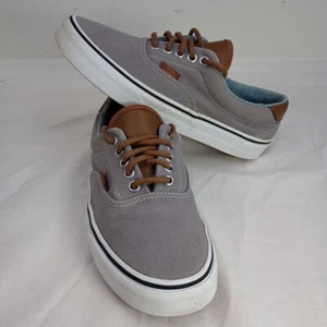 Vans Era 59 C&L Gris Escarcha Ácido Denim Lona Cuero Zapatos Hombres 6.5 Mujeres 8 - Imagen 1 de 10