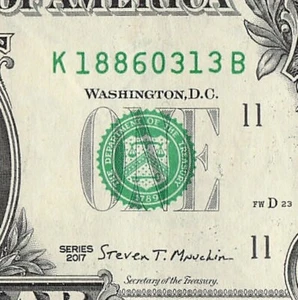 MARCH 13 1886 Birthday Date Note Fancy Serial Number One Dollar Bill 03 13 1886 - Picture 1 of 11