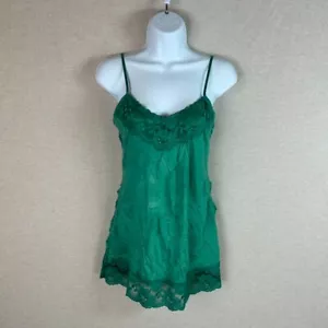 Canotta donna Maurices bordo pizzo Y2K Cami taglia L arricciata preppy country fata - Foto 1 di 9