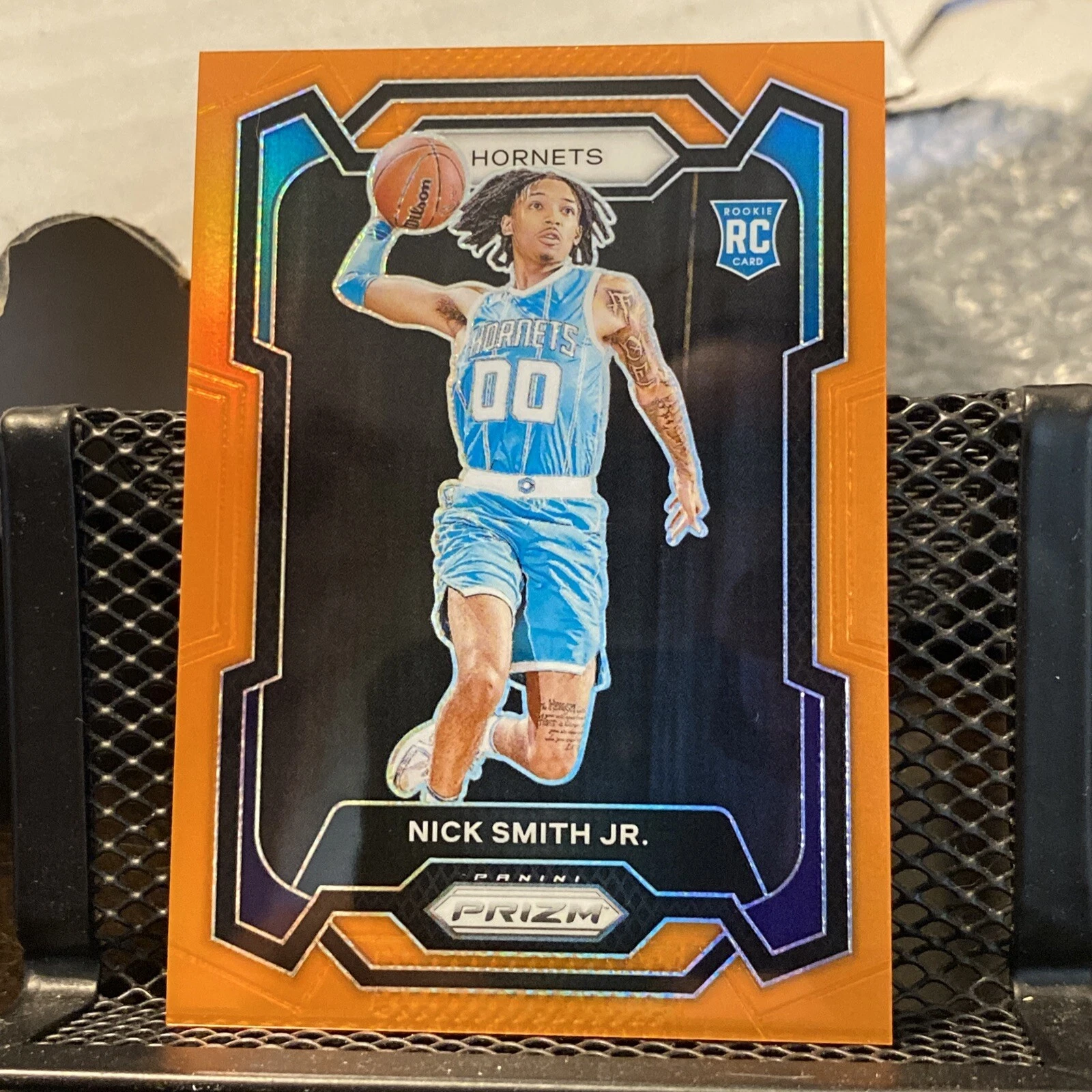 2023-24 Panini Prizm Nick Smith Jr. Rookie Orange Prizms 28/49 RC #135 Hornets