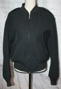 Neptune Garment Co. Women's Army Officer Black Bomber Jacket Fully Lined Size 18 - Picture 1 of 3