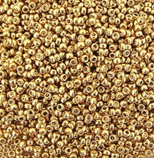 Miyuki Round Seed Bead Size 8/0 22g-tube Galvanized Gold