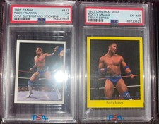 1997 Panini WWF Superstars Stickers Rocky Maivia PSA 5 /Trivia Series PSA  6