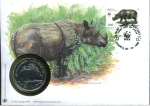 Indonesien - Beleg aus 1993 mit Medaillie WWF ( 29159 ) - Picture 1 of 1
