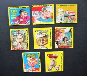 Best CRACKED 8 STICKER Near Set If You're Cracked You're Happy Parody 1978 FLEER - Picture 1 of 5
