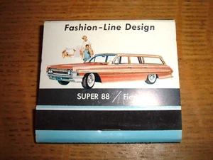 1961 OLDSMOBILE CAR DEALER MATCHBOOK  HELMER & HARRIS CHEV-OLDS POLSON MONTANA - Picture 1 of 4