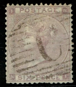British Levant 1857 SG85/Z98 6d Lilac Pl 4 NI CONSTANTINOPLE Cancel Fine Used - Picture 1 of 1