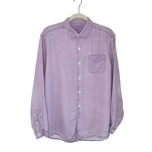 Tommy Bahama Lavender Linen Button-Down Long Sleeve Shirt, M - Picture 1 of 11