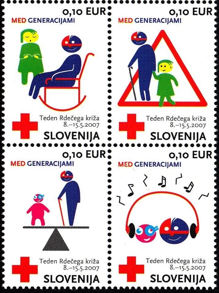 Slovenia 2007 ☀ Red cross block ☀ MNH** - Image 1 of 1