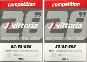 Vittoria latex tubes 700 x 30/38 48mm (RVC) stem 2 tubes per order - Picture 1 of 1