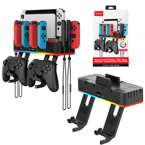 For Switch/Switch OLED Console Charger Charging Dock Wall Mount RGB Accessories - Picture 1 of 6
