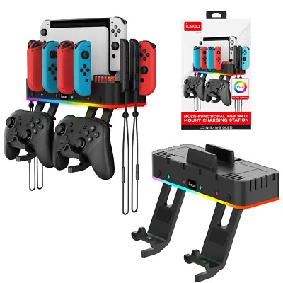 For Switch/Switch OLED Console Charger Charging Dock Wall Mount RGB Accessories - Image 1 of 4