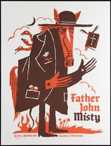 Poster Padre John Misty La Sera Jeffertitties Nilo 2012 Urban Lounge Furtle - Foto 1 di 3