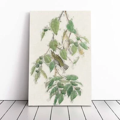 Impresión de arte de pared en lienzo John James Audubon flores curruca otoñal enmarcada Foto 1 de 4