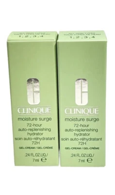 Clinique 倩碧 Moisture Surge 72 小时啫喱霜 .24 盎司/7 毫升 全新 2 件装 — 第 1/2 张图片