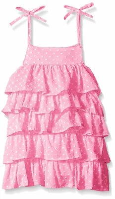 U.S. Polo Assn. Девочек без рукавов пунктирной швейцарский ярусный сарафан новый рекомендуемая розничная цена производителя $32,00 - Изображение 1 из 2