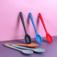 Silicone Spoon Long Handle Non-Stick Non-Slip Kitchen Bakeware Cooking Tool UK