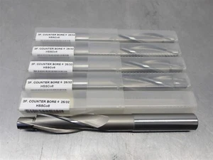5 NEW! YG 25/32" HSS Counterbore 3FL 3/4"SHK ~7-9/16"OAL - Picture 1 of 3