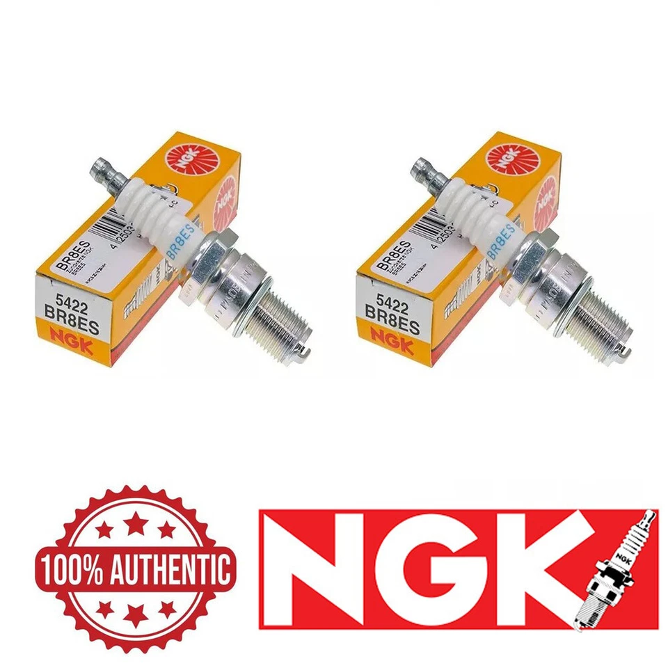 Brand New Pair 2 Of NGK Spark Plugs Part# BR8ES Yamaha Banshee 350 Blaster 200 - Image 1 of 1