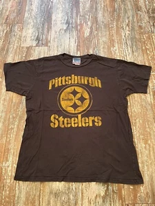 Pittsburgh Steelers Junk Food VINTAGE T-shirt - Women’s: 2XL - Black / Yellow - Picture 1 of 7