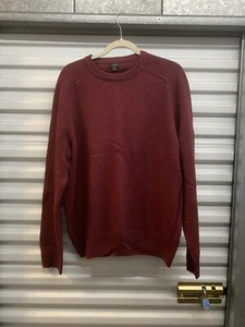 J Crew 100% Lambs Wool Winter Pullover Sweater Crimson Color XL - Picture 1 of 13