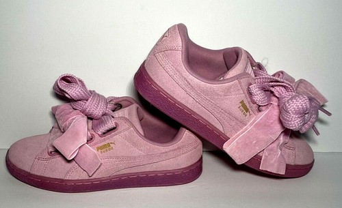 Sneakers casual ROSA Puma da donna rosa pelle scamosciata reset cuore dalla linea di finitura taglia 8