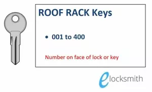 Key to Code Number Fits Nissan Ski, Bike, Roof Rack Lock 001 -400 - FREE POST - Picture 1 of 5