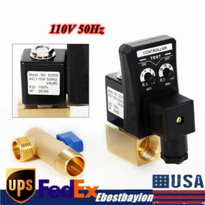 1/2" Electronic Timed Air Compressor Tank Automatic Drain Valve 110V 60Hz - Picture 1 of 12