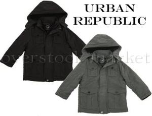 NEW BOYS URBAN REPUBLIC MICROFIBER HOODED SAFARI JACKET COAT! VARIETY - Picture 1 of 2
