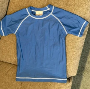 Hanna Andersson Boys Royal Blue Swim Shirt Rash Guard Size 110 Or 5 - Picture 1 of 2