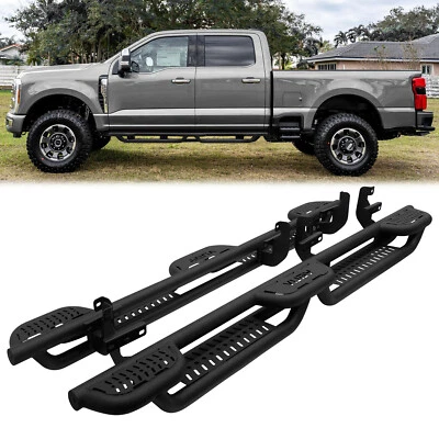 Side Steps For 2017-2025 Ford F250 F350 Super Duty Super Crew/Crew Cab 4 Doors Foto 1 de 4