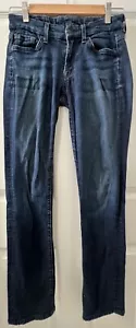 Seven For All Mankind Low Rise Stretch Jeans Women 26x29 Made in USA Y2K Vintage - Picture 1 of 19