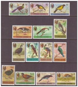 Sierra Leone 1980 Birds set UM/MNH SG622B-635B - Picture 1 of 1