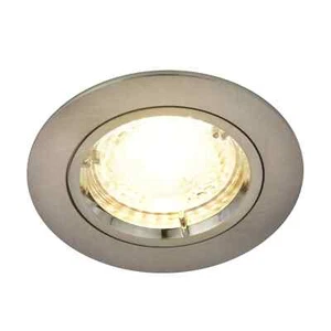 12x LED Einbauleuchte Nickel gebürstet 230V GU10 35W dimmbar 2700k Warmweiss - Picture 1 of 7