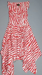 VIVIENNE WESTWOOD 40 - UK 8 Corset Style Dress Milkmaid Cotton Bodice Striped - Picture 1 of 9