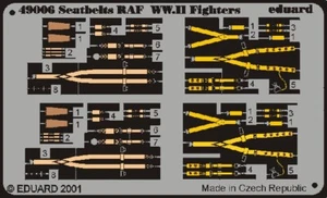 Eduard 49006 1/48 Aircraft- RAF WWII Seatbelts (Painted) - Picture 1 of 1