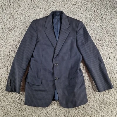 Prada Blazer Mens Small 38R Blue Pinstripe Jacket Milano - Image 1 of 4