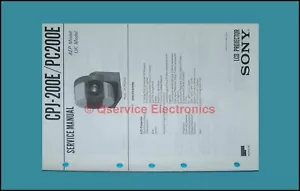 Manual de servicio impreso original Sony CPJ-200E CPJ200E P/N 9-960-613-11 - Imagen 1 de 1