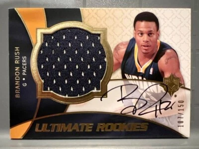2009 Upper Deck Brandon Rush Indiana Pacers RC Patch Auto /150 #138 From Japan - Image 1 of 4