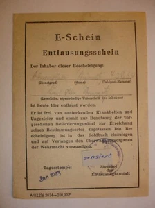 kurios Dokument WK 2 original Entlausungs-Schein Entlausungsschein 1943 - Bild 1 von 1
