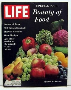 Life Magazine November 23 1962 Special Issue Bounty of Food - Picture 1 of 1